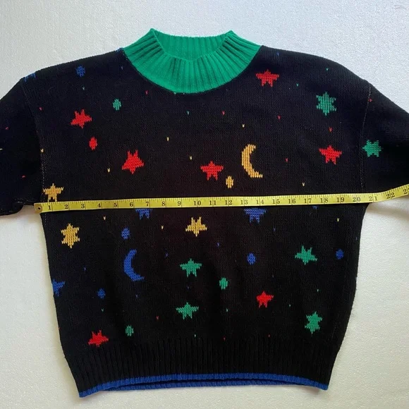 VTG Colorful Moon and Stars Sweater - Picture 5 of 7